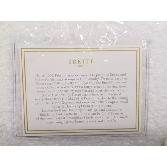Frette Essential Triplo Bourdon Bath Towel 27" x 55" White Black 100% Cotton NEW - Picture 2 of 5